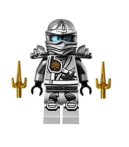 Lego Ninjago Minifigure - Zane Titanio Ninja Con Las Armas D