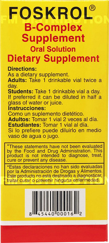Foskrol Complejo B Suplemento Vitaminas Y Energía Viales