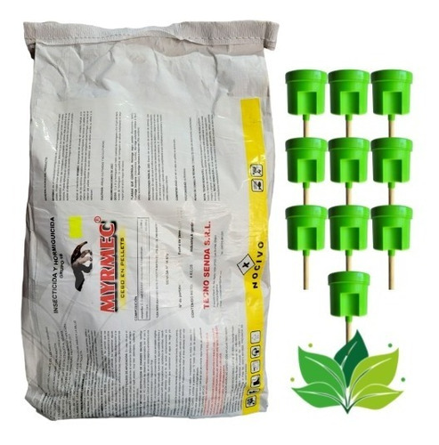 Myrmec 4 Kg Hormiguicida Cebo En Pellets + 10 Porta Cebo