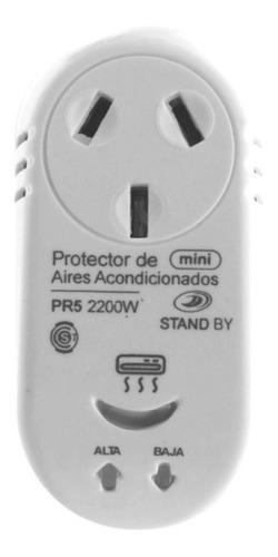 Imagen 1 de 2 de Protector Tension 2200w Stand By Pr5aire Acondicionado785050 Color Blanco