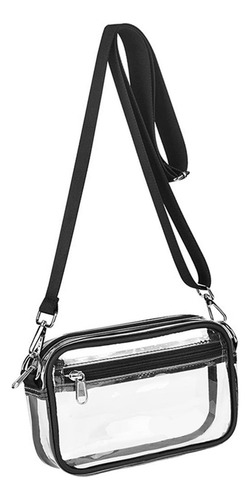 2 Bolso Bandolera Transparente Bolso De Hombro De Uso Negro