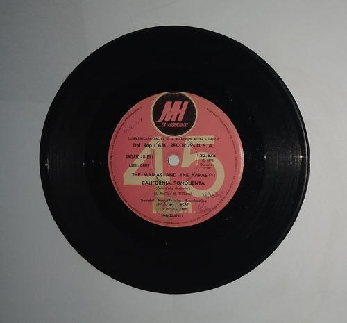 California Soñolienta Lunes Lunes - The Mamas And The Papas (Usado)
