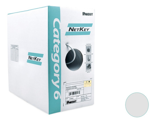 Bobina Panduit 305m Cat 6 Utp Netkey Gris Nuc6c04ig-fe