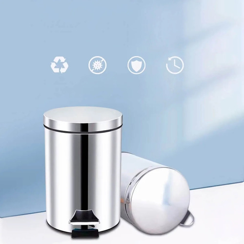 Lixeira Inox 12 Litros Com Pedal E Cesto Removível