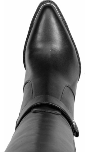 Bota Texana Tubo Alto Pu Con Hebillas 1149873 Dama