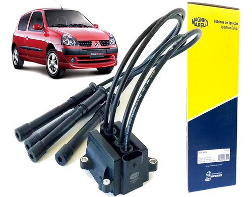 Bobina Ignição Com Cabo Clio Sandero Logan 1.0 16v Flex 07/.
