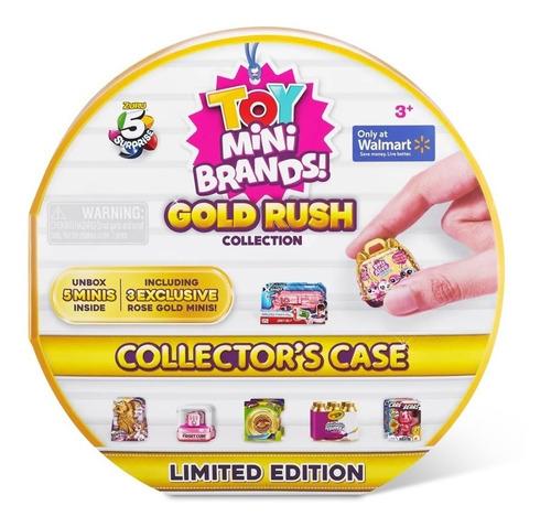 Mini Brands Estuche Coleccionador Gold Rush 5 Sorpresas