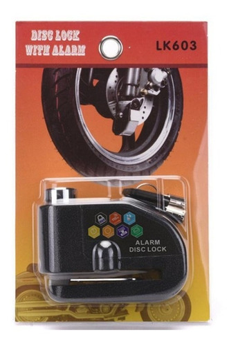 Candado Con Alarma Para Freno De Disco Moto Bicicleta