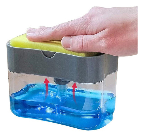 Dispensador Jabón Líquido Soporte Esponja Lavar Plato Cocina