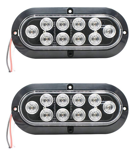 2 Luz Led 7.5  10 Ovalada Superbrillante Color Blanco V