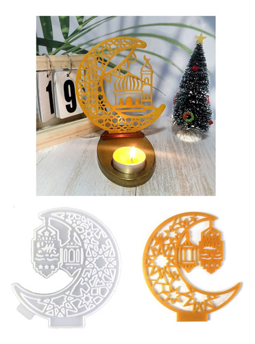 Moldes Temáticos Para Velas Con Base, Forma De Luna, Candela