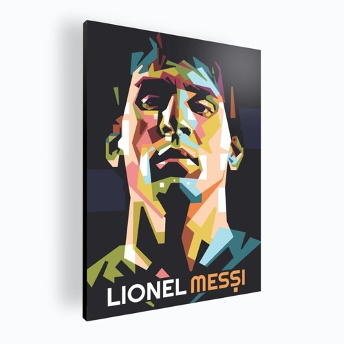 Cuadro Decorativo Mural Poster Lionel Messi 42x60 Mdf (02)