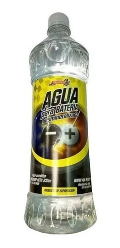 Agua De Bateria Desmineralizada Sellada Champion 830ml