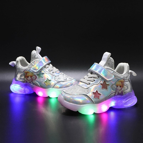 Zapatos Deportivos De Princesa For Niños Con Luz Led