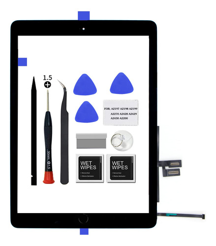 Geilifix Digitalizador Pantalla Tactil Para iPad 7ª 8ª 2019