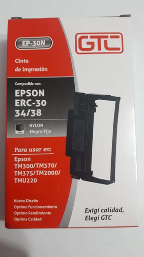 Cinta Impresora Fiscal Epson Erc 30/34/38 Tmu 220