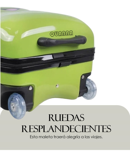 Maleta Para Viaje 16in 3d Mango Retractil Ruedas Dobles 360°