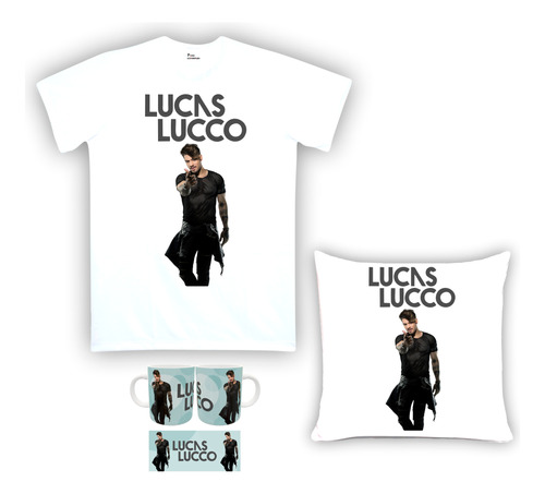 Kit Camiseta, Almofada E Caneca Lucas Lucco