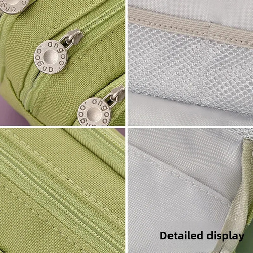 Estuche Yanbo De Tela Oxford Amarilla Con Doble Apertura