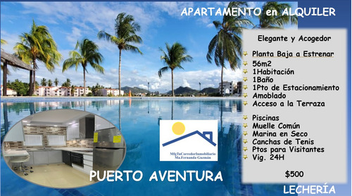 Alquiler Remodelado Elegante Y Acogedor Apartamento En El  Conjunto Residencial Puerto Aventura  