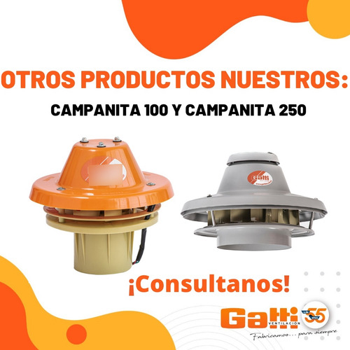 Extractor De Aire Parrillero Altas Temperaturas 15 Cm Gatti