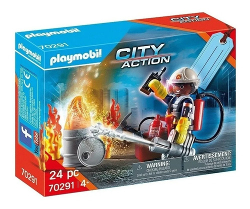 Playmobil Bomberos Rescate Con Llamas 70291 City Action Edu