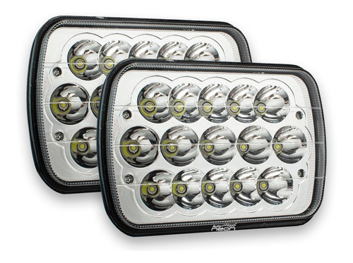 Par Faros Alta Baja 15 Led Unidad H4 Luz Blanca 6054 5x7