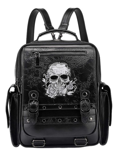 Mochila De Calaveras Mochila Multiusos Punk Steampunk Para