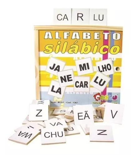 Carlu Brinquedos - Alfabeto Silábico Jogo Educativo, 4+ Anos, 350