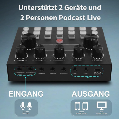 Podcast Equipment Bundle,interfaz De Audio Con Mezclador ...