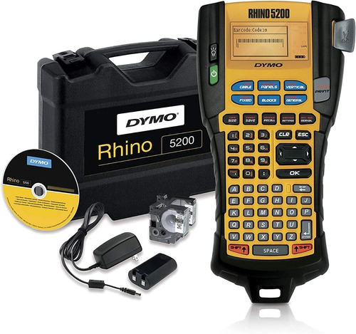 Etiquetadora Industrial Rhino 5200 De Dymo Amarillo  + Funda