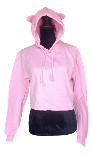 Sudadera Crop Talla M Color Rosa