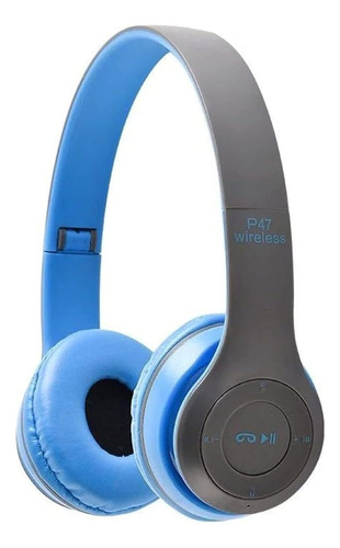 Auriculares Bluetooth P47 Running, color azul cielo