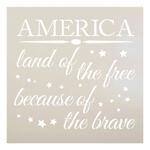 America - Land Of The Free Stencil De Studior12 | Arte ...