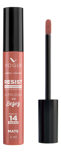 Labial Vogue Resist 3ml Acabado Mate Color Elegante 