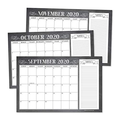 Calendario De Escritorio De Pizarra Vintage 2021-2022, ...