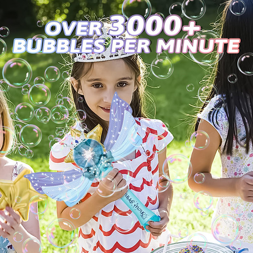 Varita De Burbujas Para Niños X2 Con Luz Y Música Color
