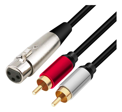 Yeung Qee Cable De Conexión Xlr Hembra A 2rca Macho Y Divi.