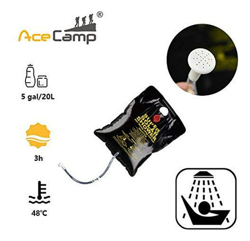Bolsa De Ducha Solar Acecamp, 5 Galones, Portátil Para Acamp