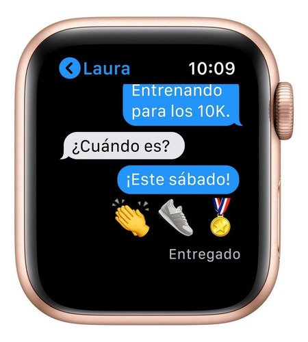 Imagen 5 de 8 de Apple Watch Series 6 (GPS) - Caja de aluminio oro de 40 mm - Correa deportiva rosa arena