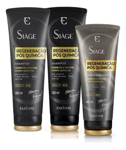 Kit Siage Regeneração Pós Química 2 Shampoo+ Condicionador