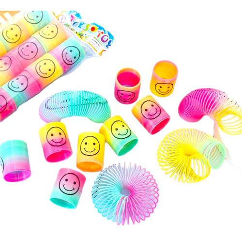 24 Mini Slinky Gusano Resorte Juguete Piñatero Economico