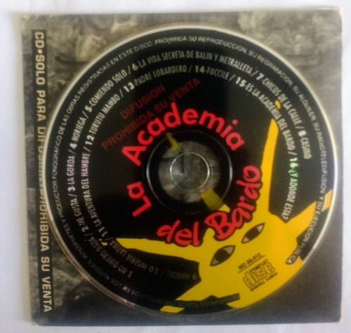 La Academia Del Bardo Cd Promo Original  