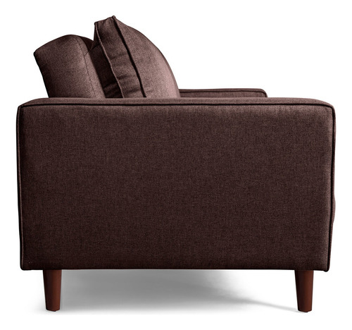 Sofá Cama Salim Makora Beehive De Lino Color Chocolate