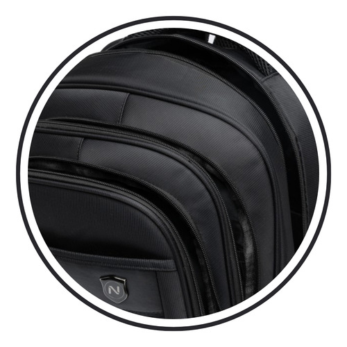 Mochila Executiva Nytron New York Preto Ny0026 C/cabo De Aço