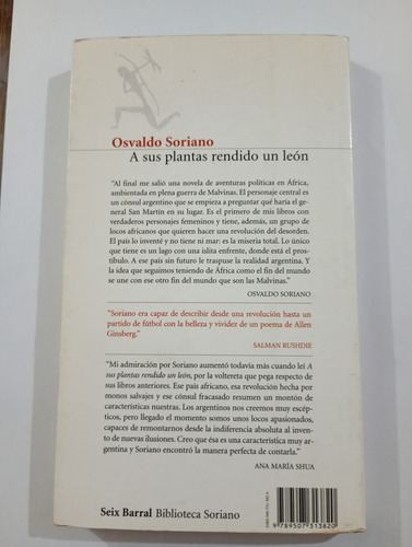 A Sus Plantas Rendido Un León (osvaldo Soriano) (Usado)