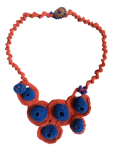 Colgante Crochet Joya De Algodon Collar Intercambiable