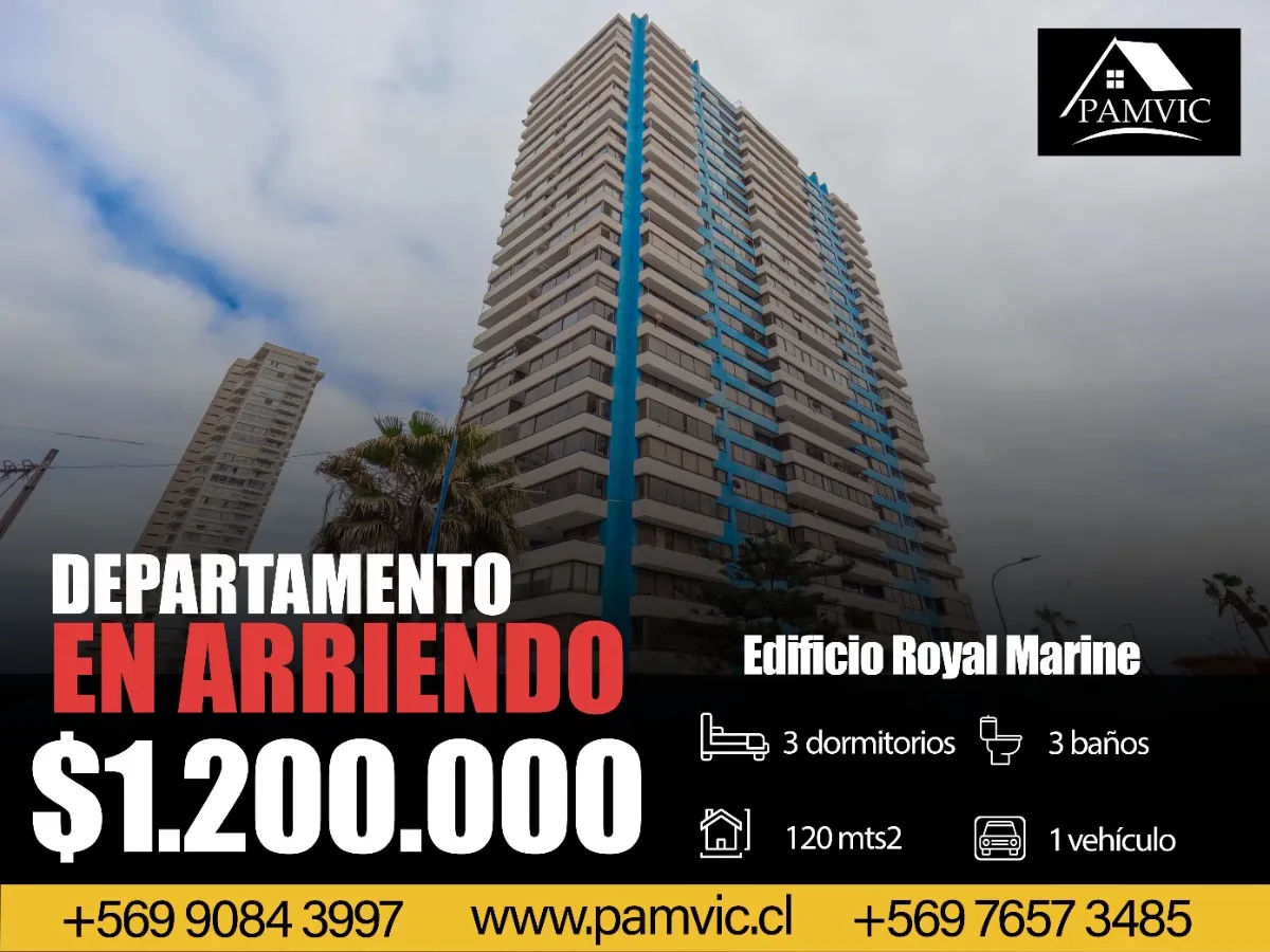 Imagen 1 de 14 de Departamento En Arriendo En Edificio Royal Marine