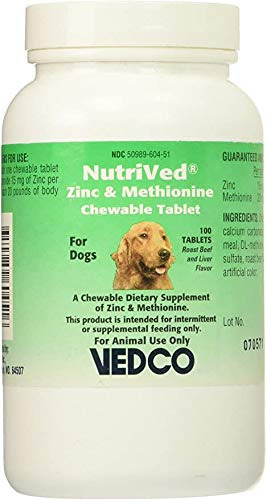 Nutrived Zinpro - Tabletas Masticables Para Perros (100 Unid