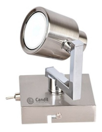 Imagen 5 de 6 de Aplique Spot Led Dimerizable 2 Luces Sheila Acero Móvil